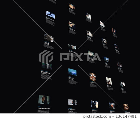 Digital information on a dark background Digital information on a dark background 136147491