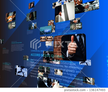 Businessman gives thumbs up Businessman gives thumbs up 136147493