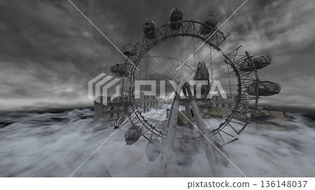 ruined city landscape ruined city landscape 136148037