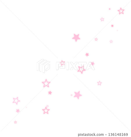 兩種淺粉紅色星星的插圖 136148169