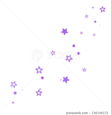 兩種紫色星星的插圖 136148172