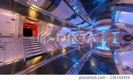 Scenery inside the spacecraft 136148438