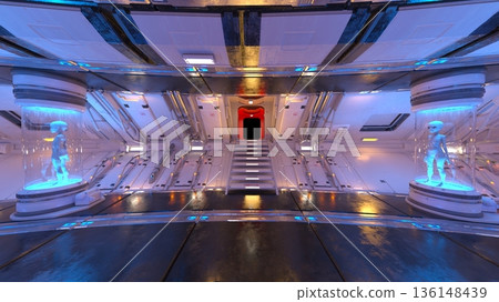 Scenery inside the spacecraft Scenery inside the spacecraft 136148439