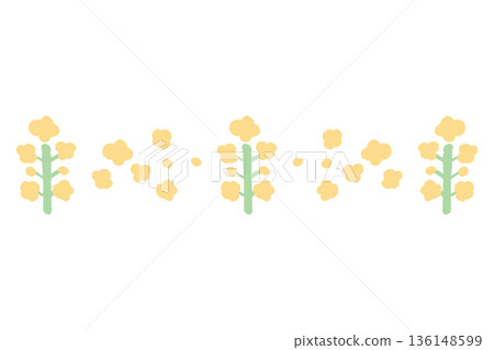 為四月的學校通訊設計的簡約手繪插圖系列 | 油菜花系列 為四月的學校通訊設計的簡約手繪插圖系列 | 油菜花系列 136148599
