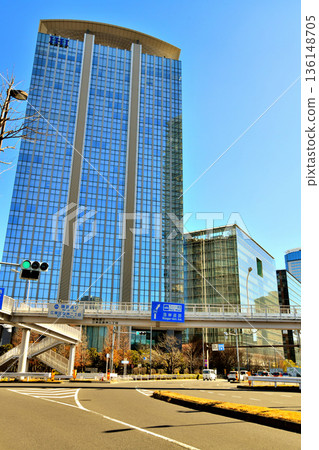 從晴海橋附近看到的豐洲二丁目人行橫道（東京都江東區）[2026年2月] 136148705