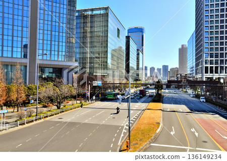 從豐洲二丁目人行天橋附近眺望豐洲站（東京都江東區）[2026年2月] 136149234