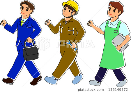 Illustration of a working person Illustration of a working person 136149572