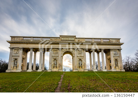 Neoclassical Colonnade "Reistna", Valtice, Czech Republic - South Moravia region. Neoclassical Colonnade "Reistna", Valtice, Czech Republic - South Moravia region. 136150447