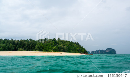 View of Bamboo island, Ko Phi Phi, Thailand. Tropical island, concept of summer vacation in paradise. View of Bamboo island, Ko Phi Phi, Thailand. Tropical island, concept of summer vacation in paradise. 136150647