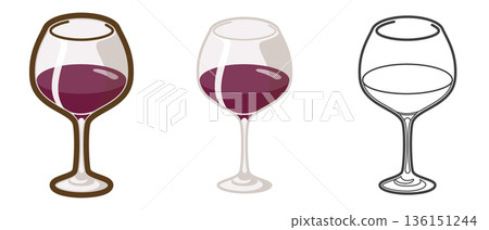 red wine (burgundy type glass) red wine (burgundy type glass) 136151244