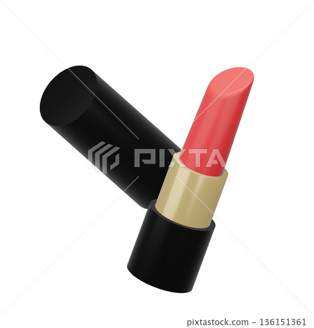 3D illustration of luxurious lipstick 136151361