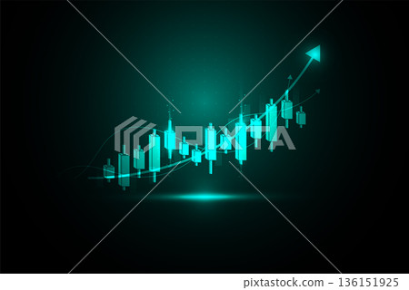 Business candle stick graph chart of stock market investment trading on white background design. Bullish point, Trend of graph. Vector illustration Business candle stick graph chart of stock market investment trading on white background design. Bullish point, Trend of graph. Vector illustration 136151925