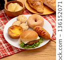 Image of a snack plate with a lot of carbohydrates and fats 136152071
