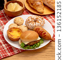 Image of a snack plate with a lot of carbohydrates and fats 136152185