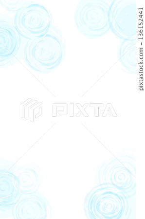 Watercolor style cool water surface and small ripples illustration_vertical 136152441