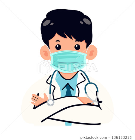 Doctor Wearing Face Mask Man 136153255