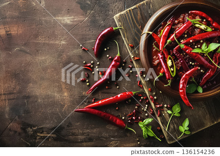 Chili, chili, styled food photography, warm and inviting mood, neutral or pastel kitchen background, top-down or close-up composition, soft natural lighting --ar 3:2 --v 6 Job ID: b22e4837-cd1d-4caf Chili, chili, styled food photography, warm and inviting mood, neutral or pastel kitchen background, top-down or close-up composition, soft natural lighting --ar 3:2 --v 6 Job ID: b22e4837-cd1d-4caf 136154236