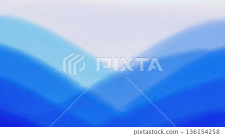 Overlapping blue shapes resemble soft rolling hills with smooth gradients. Gentle color transitions create depth and calmness. The mood feels peaceful and modern. 136154258