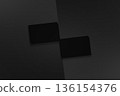 Business Card Mockup Against Gray Background 136154376