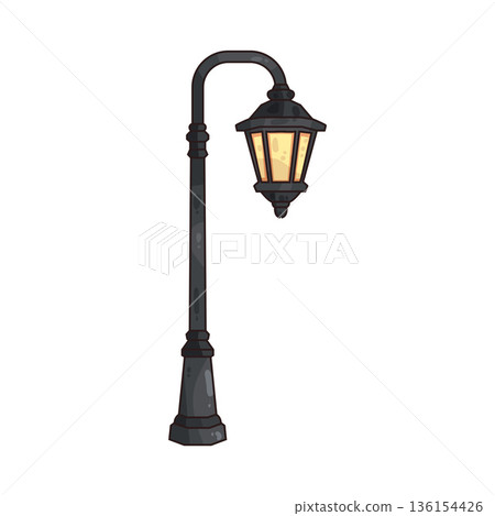 illustration of streetlight 136154426