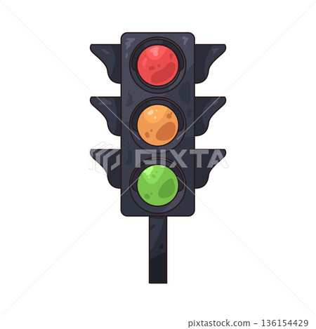 illustration of traffic light 136154429