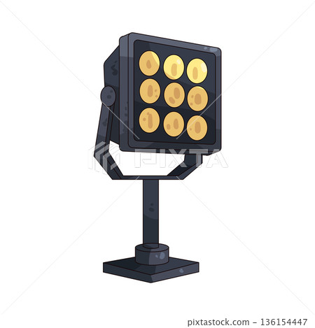 illustration of floodlight 136154447