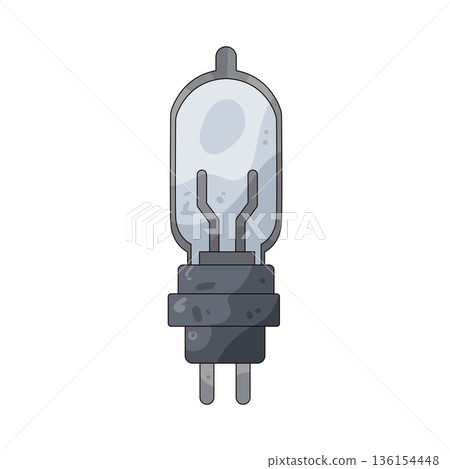 illustration of halogen bulb 136154448