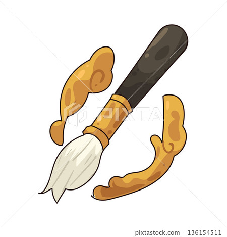 illustration of Calligraphy Brush 136154511