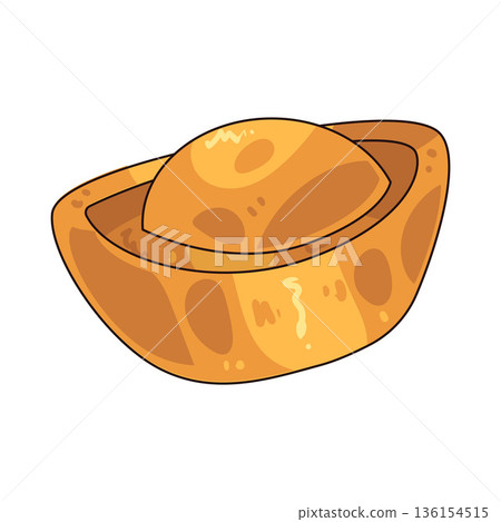 illustration of gold ingot illustration of gold ingot 136154515