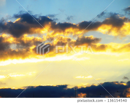 Morning eastern sky sunrise scenery 136154540