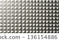 3D background material with a square pyramid grid pattern and beautiful shadows with the texture of white paper 136154886