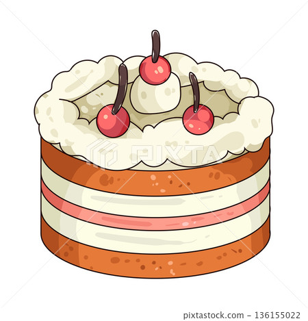 illustration of Cake 136155022