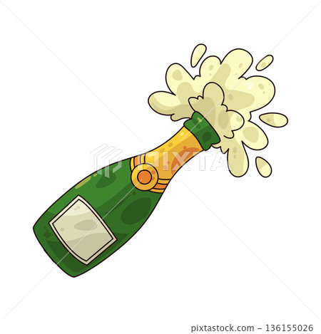 illustration of Champagne illustration of Champagne 136155026