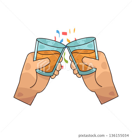 illustration of Cheers illustration of Cheers 136155034