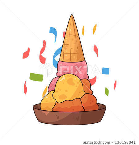 illustration of Ice cream 136155041