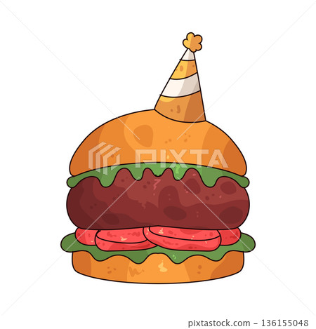 illustration of Burger illustration of Burger 136155048