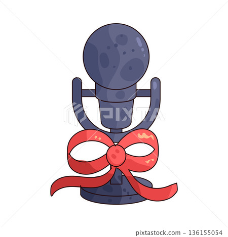 illustration of microphone illustration of microphone 136155054