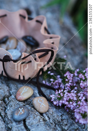 a set of stone runes in a pouch a set of stone runes in a pouch 136155107
