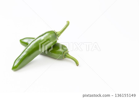 Jalapeno on a white background Jalapeno on a white background 136155149