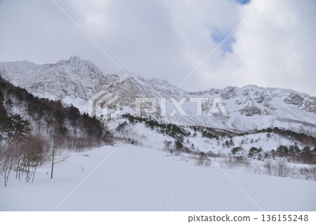Bandai mountain in winter 136155248