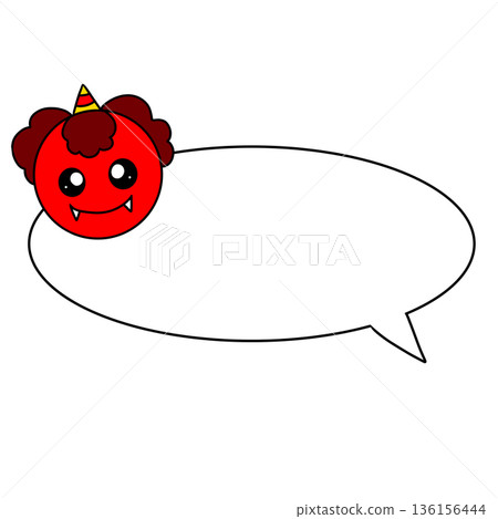Demon speech bubble 136156444