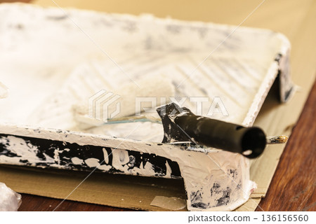 White paint with essentials equipment White paint with essentials equipment 136156560