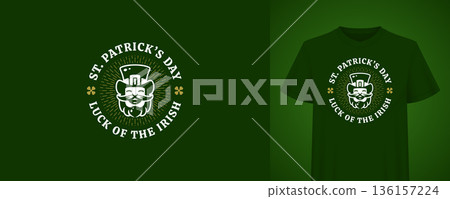 St Patricks Day Leprechaun Quote Holiday Vector Illustration T-shirt Print Template St Patricks Day Leprechaun Quote Holiday Vector Illustration T-shirt Print Template 136157224