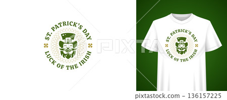 St Patricks Day Leprechaun Quote Holiday Vector Illustration T-shirt Print Template St Patricks Day Leprechaun Quote Holiday Vector Illustration T-shirt Print Template 136157225