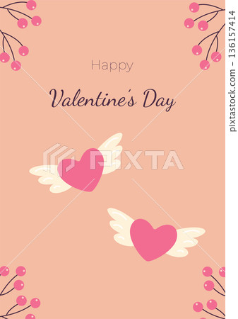 Valentines Day card design Valentines Day card design 136157414