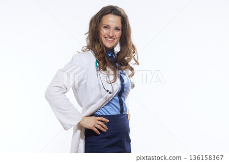 Trustworthy Doctor Posing Professionally Trustworthy Doctor Posing Professionally 136158367