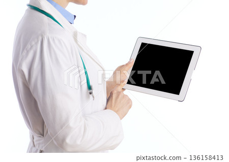 Doctor Using Digital Tablet for Medical Diagnosis 136158413