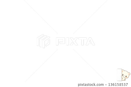 Easy-to-read animal illustrations with a single point at the bottom right that can be used in internal documents (please read) 136158537