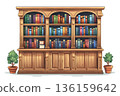 A cabinet with different books 136159642
