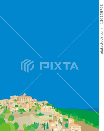 法國普羅旺斯戈爾德的春日景色 136159798